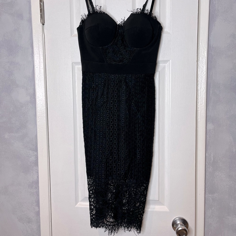 BEBE Lace Pencil Dress